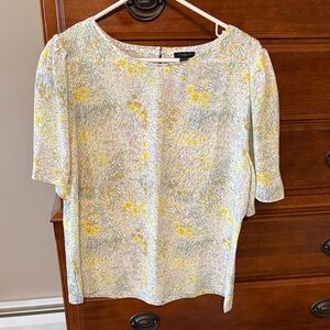 Ann Taylor Factory Pastel Floral Blouse